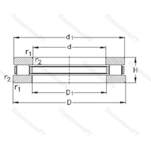 Подшипник роликовый упорный 81124-TVPB от производителя  NKE