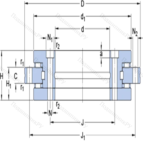 Прецизионные упорно-радиальные цилиндрические роликоподшипники NRT 120 B от производителя  SKF