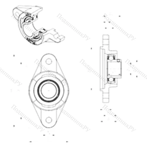 Подшипниковый узел шариковый радиальный USFLZ 210 от производителя  SNR