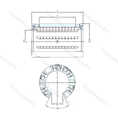 Подшипник шариковый линейный LBCT 16 A от производителя  SKF