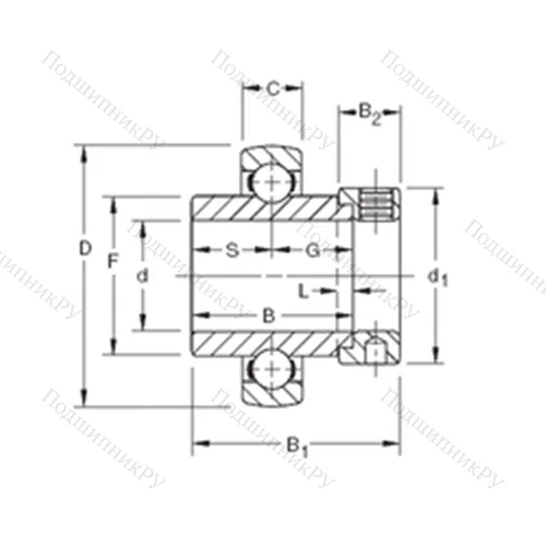 Подшипник шариковый радиальный SM 1104KB