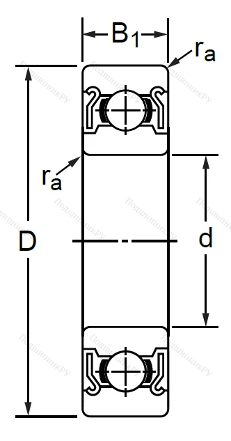 Дюймовый шариковый подшипник RMS 11 ZZ (MJ 1.3/8-2Z) в Новосибирске
