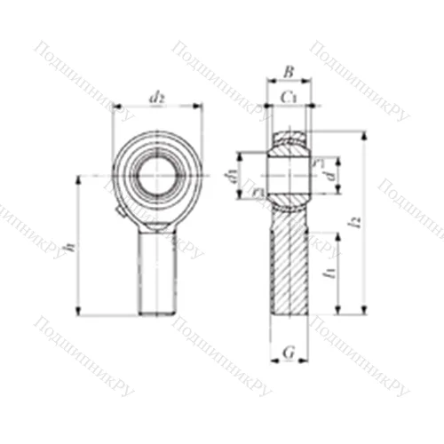 Подшипник скольжения сферический POS 12 от производителя  IKO