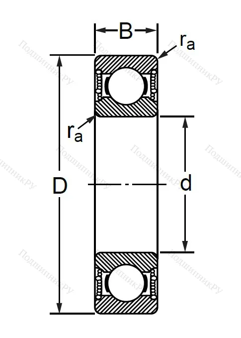 Шариковый однорядный подшипник 76-180102 (6002 2RSC 3) в Новосибирске