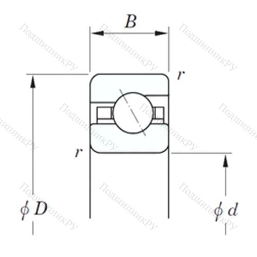 Подшипник шариковый радиально-упорный KGA 075