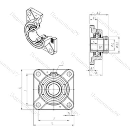 Подшипниковый узел шариковый радиальный EXFE 213 от производителя  SNR