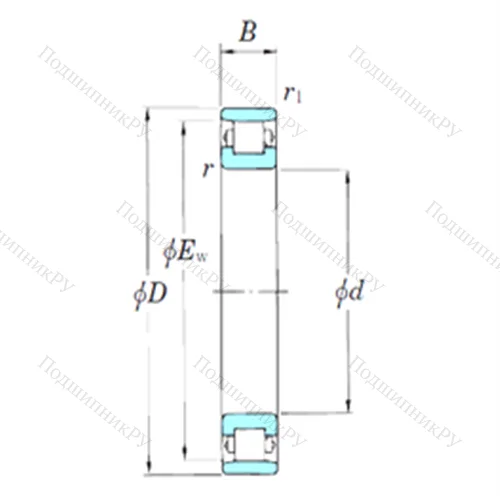 Подшипник роликовый радиальный 3NCN 1009