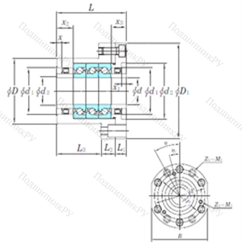 Подшипник шариковый упорно-радиальный BSU 3062BDF - T