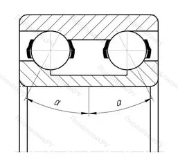 Модификация подшипника 3056212 размер 60x110x36,5 от производителя  CRAFT