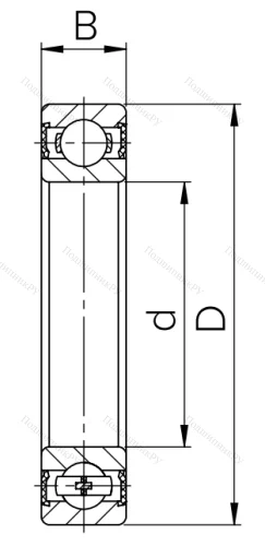 Шариковый однорядный подшипник 1580204 в Новосибирске