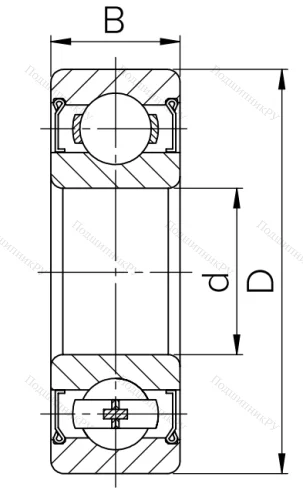 Шариковый однорядный подшипник 80118 (6018 ZZ) в Новосибирске