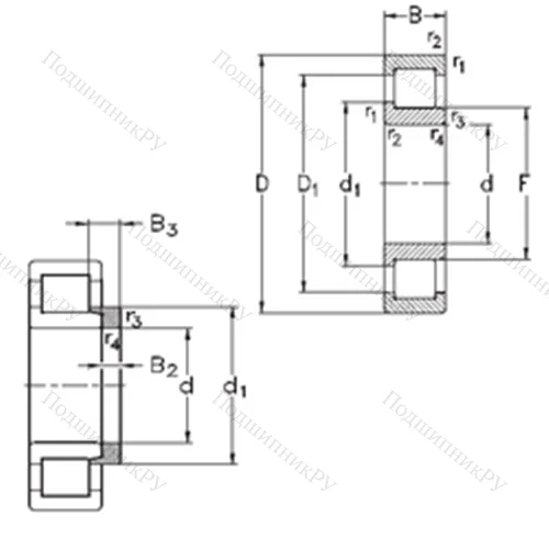Подшипник роликовый радиальный NJ 320-E-MA 6+HJ 320-E
