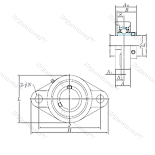 Подшипниковый узел шариковый радиальный UCFL 206-19E от производителя  KOYO