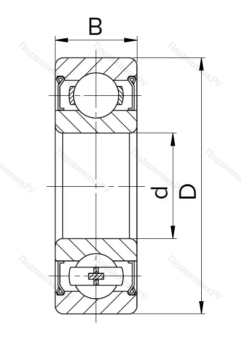 Миниатюрный шариковый подшипник 60026 (626 Z) в Новосибирске