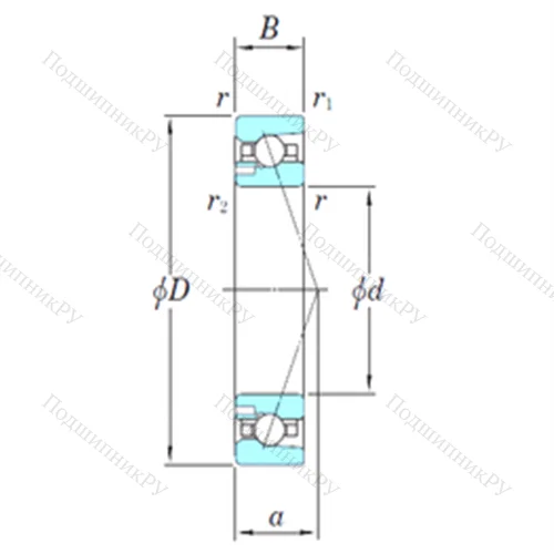 Подшипник шариковый радиально-упорный 3NCHAD 013CA
