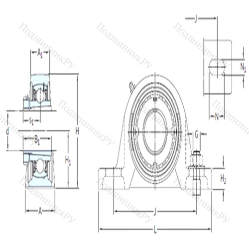 Подшипниковый узел шариковый радиальный SYJ 45 KF+SYJ 509 от производителя  SKF