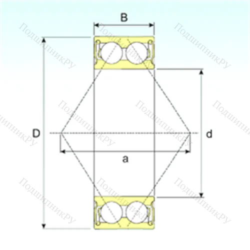 Подшипник шариковый радиально-упорный 5206 2RS от производителя  CYSD Подшипник шариковый радиально-упорный 5206 2RS от производителя  CYSD
