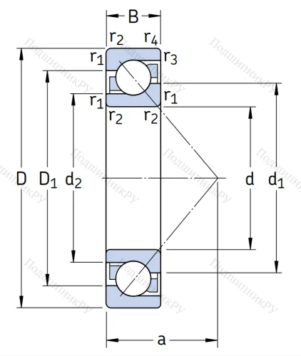 Однорядный шариковый подшипник 7211 BECBP от производителя  SKF Однорядный шариковый подшипник 7211 BECBP от производителя  SKF