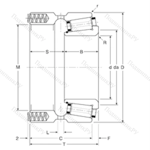 Подшипник роликовый радиально-упорный 200133X/200215XP от производителя  Gamet