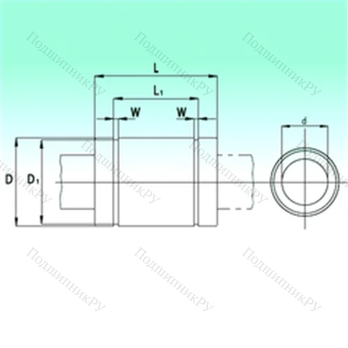 Подшипник шариковый линейный KB 1232-PP от производителя  NBS