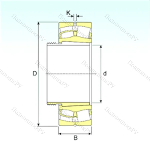 Подшипник роликовый радиальный самоцентрирующийся 22318 K+AHX 2318 от производителя  ISB