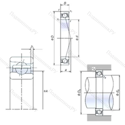 Подшипник шариковый радиально-упорный 120BER 10X