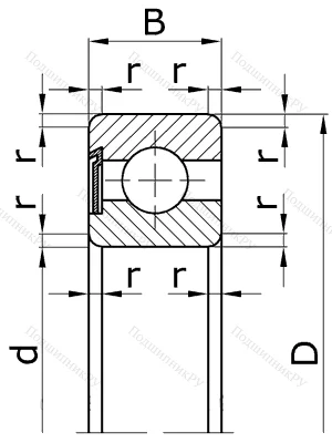 Шариковый однорядный подшипник 60210 (6210 Z) в Новосибирске