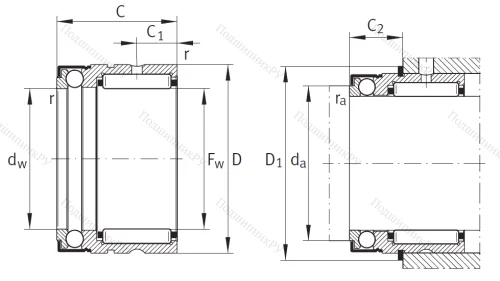 Комбинированный подшипник NX 30 XL от производителя  INA