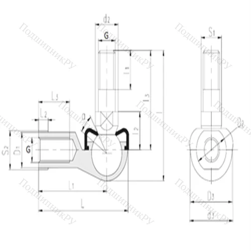 Подшипник скольжения сферический SQY 12-RS от производителя  LS