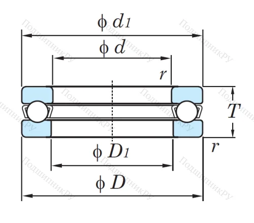 Упорный шариковый подшипник 51318 от производителя  KOYO