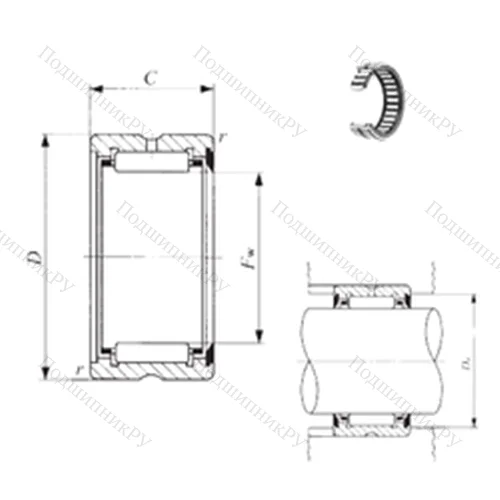 Подшипник игольчатый радиальный RNA 4919U от производителя  IKO