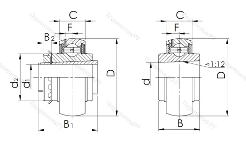Корпусный подшипник UK 207 в Новосибирске