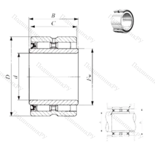 Подшипник игольчатый радиальный GBRI 122416 U от производителя  IKO