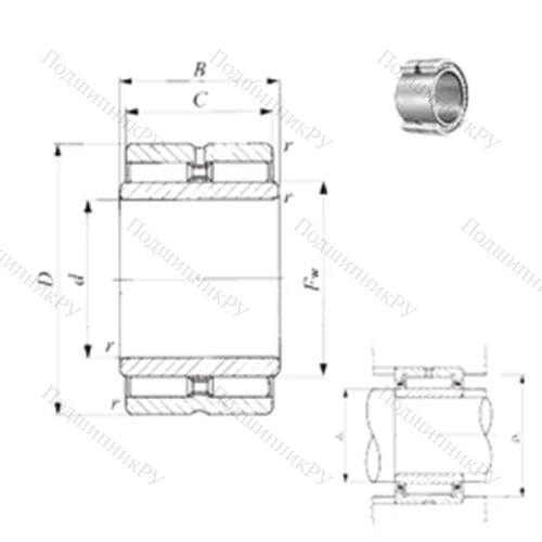 Подшипник игольчатый радиальный GTRI 426230 от производителя  IKO