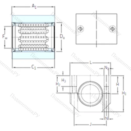 Подшипник шариковый линейный LUJR 12 от производителя  SKF