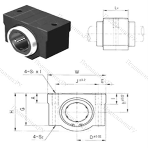 Подшипник шариковый линейный SC 25VUU от производителя  Samick