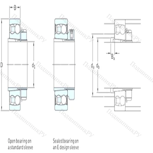 Подшипник шариковый радиальный самоцентрирующийся 2206E-2RS 1KTN 9+H 306E от производителя  SKF