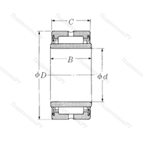 Подшипник игольчатый радиальный NA 4912TT