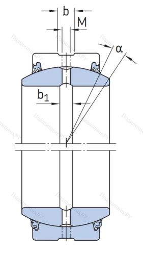 Шарнирный подшипник GE 90 ES 2RS от производителя  SKF Шарнирный подшипник GE 90 ES 2RS от производителя  SKF