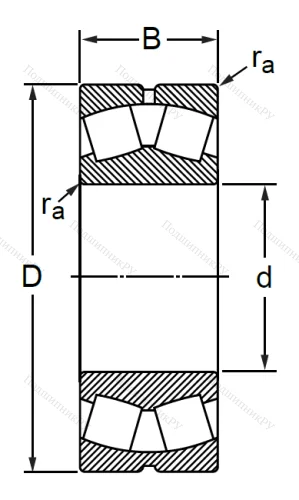 Сферический роликовый подшипник 3624 АМН (22324 MBW 33) в Новосибирске