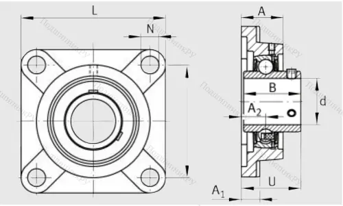Подшипниковый узел UCF 212 J 7 в Новосибирске
