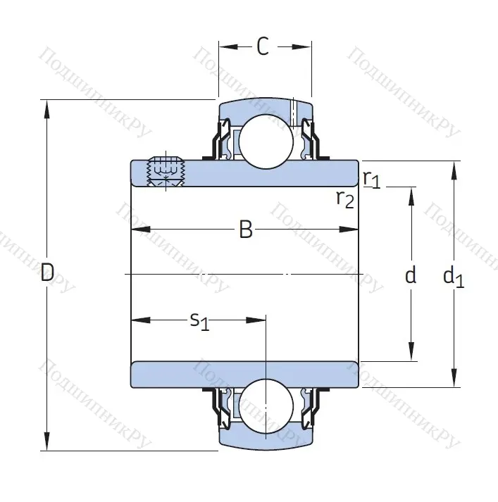 Корпусный подшипник YAR 206-2F в Новосибирске