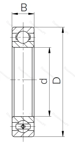 Шариковый однорядный подшипник 304 (6304) в Новосибирске