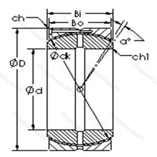 Подшипник скольжения сферический GEH 200HCS от производителя  AST