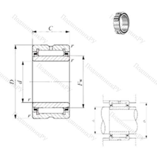 Подшипник игольчатый радиальный NA 4905 от производителя  IKO