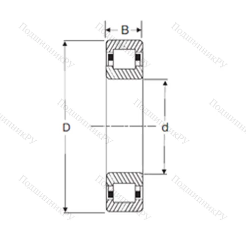 Подшипник роликовый радиальный NUP 2206 от производителя  SIGMA