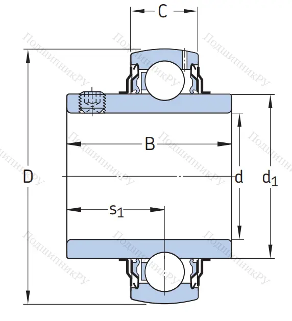 Корпусный подшипник YAR 206-104-2F 4L1PW7JKLE в Новосибирске