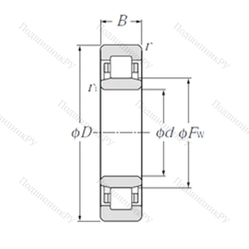 Подшипник роликовый радиальный NU 2215E