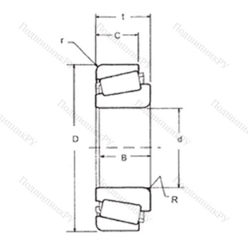 Подшипник роликовый радиально-упорный LM 104947/LM 104911 от производителя  FBJ