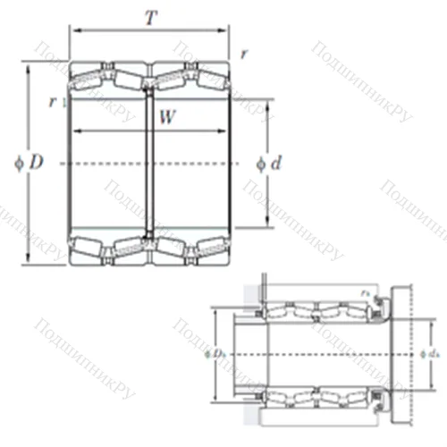 Подшипник роликовый радиально-упорный 47234 от производителя  KOYO
